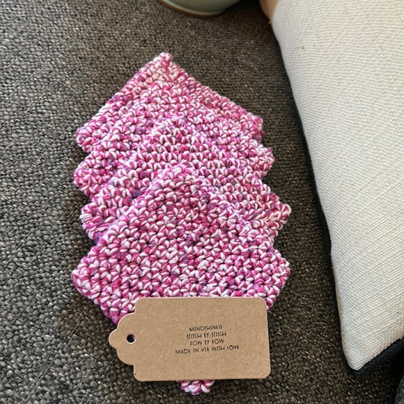 NWT 4 Coasters Made in USA with 100% recycled cotton! Perfect to use as trivet! - Picture 3 of 3